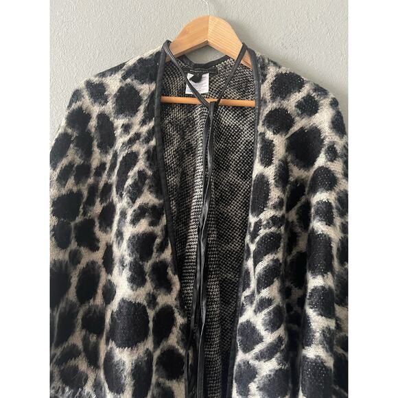 BCBG Maxazria Animal Print Poncho - Picture 6 of 8